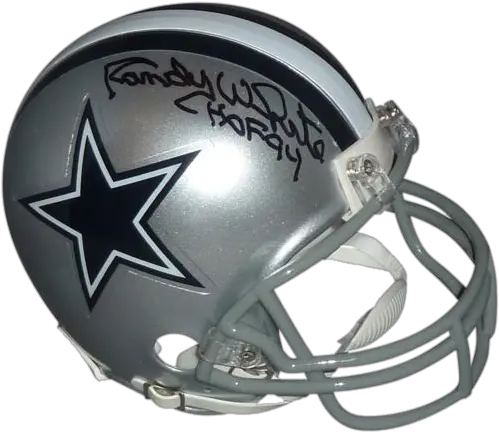 Randy White Autographed Dallas Cowboys Mini Helmet W Hof 94 Dallas Cowboys Png Cowboys Helmet Png