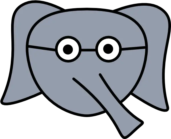 Download Elephant Cartoon Face Cartoon Elephant With Gray Glaces Face Elephant Clip Art Png Cartoon Glasses Png