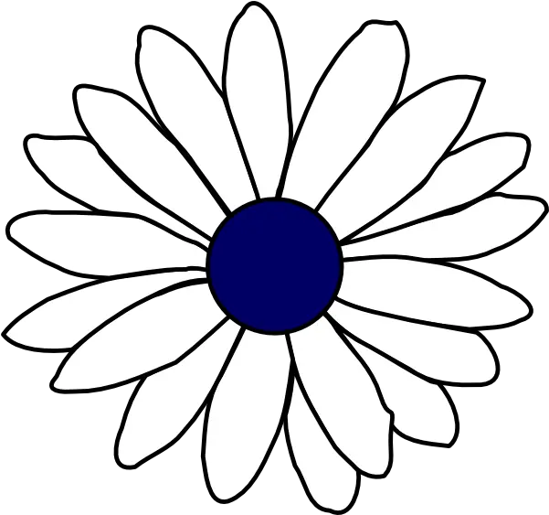 Daisy Flower Clipart Black And White White Flower Outline Png White Daisy Png