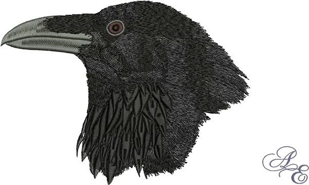Art Of Embroidery Raven Head Large Machine Embroidery Transparent Crow Head Png Raven Transparent