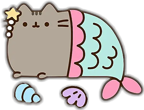 Pusheencat Pusheen Cute Kawaii Pusheen Mermaid Png Pusheen Png