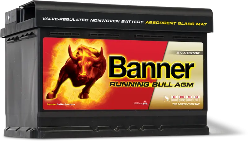 Banner Running Bull Agm 570 01 Car Battery Banner Running Bull Agm 92ah Png Car Battery Png