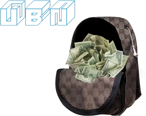 Gucci Bag With Cash Psd Official Psds Backpack With Money Png Money Bag Transparent Background