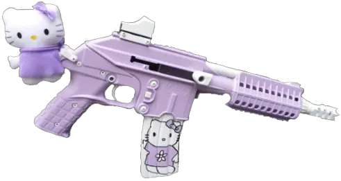 Handgun Vaporwave Transparent Png Hello Kitty Gun Transparent Transparent Gun Image