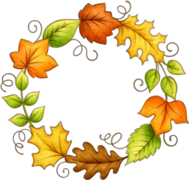 Download Leaf Border Png White Flower Clip Art Fancy Fall Leaves In A Circle Clipart Fancy Circle Png