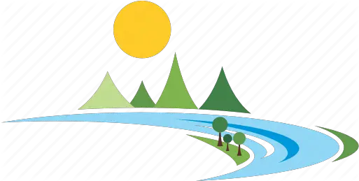 Landscape Logo Mountains River Icon Graphic Design Png Mountains Logo