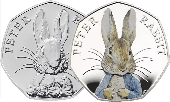 Evolution Of Peter Rabbit The Royal Mint Peter Rabbit 2016 50p Png Peter Rabbit Png