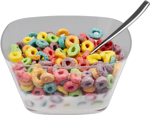 Cereal Png Pic Bowl Of Fruit Loops Cereal Cereal Bowl Png