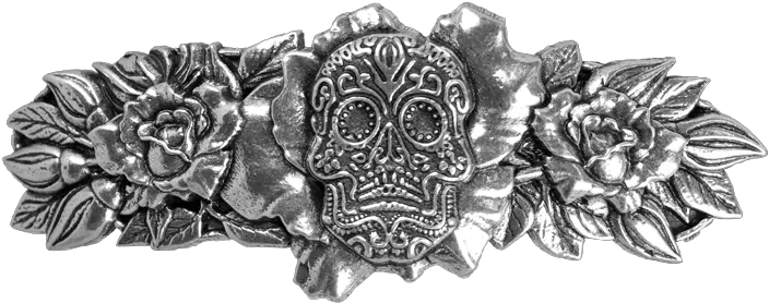 Hair Clip Barrette Sugar Skull 80 Mm Decorative Png Skull Candy Icon 3 Review