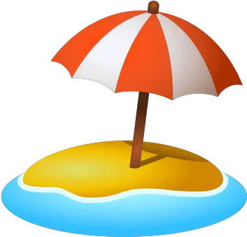 Beach With Umbrella Icon Emoji Place Png Beach Umbrella Png