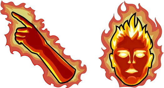 Human Torch Cursor Hair Design Png Human Torch Png