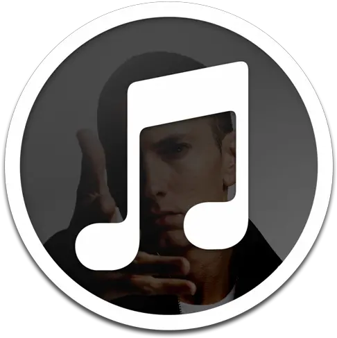 Itunes Black Eminem Icon 1024x1024px Hair Design Png Eminem Png