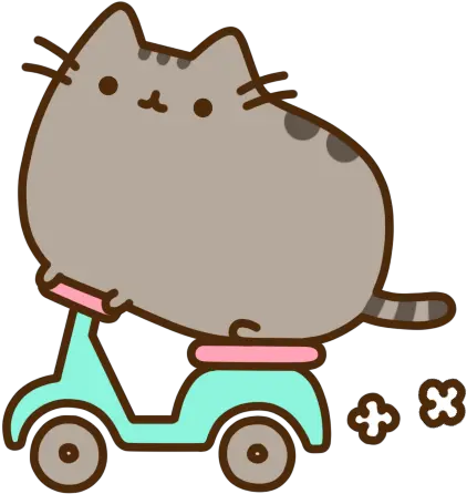 Stickers De Facebook Pusheen Pusheen On A Scooter Png Pusheen Png