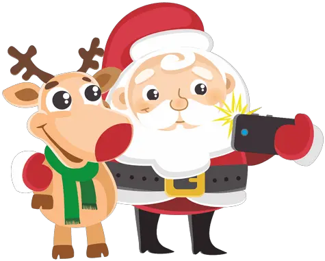 Picture Christmas Day Png Santa And Reindeer Png