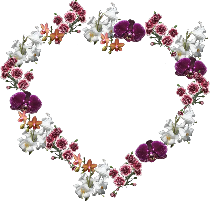 Flower Frame Png Download Image Arts Flower Heart Frame Png Friends Frame Png