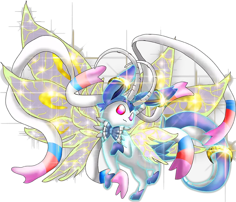 Pokemon 10698 Shiny Megasylveondragon Megas Picture Eevee Evolutions In Sylveon Png Sylveon Png