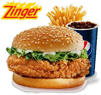 Kfc Burger Transparent Image Png Arts Kfc Zinger Burger Deals Burger Transparent