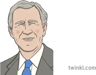 George W Bush Twinkl Eyes Illustration Twinkl Cartoon Png George Bush Png