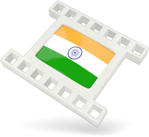 White Movie Icon Illustration Of Flag India Png