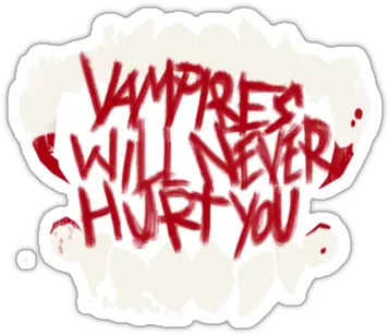 Mcr Vampires Will Never Hurt You Teeth Logo By House Of Calligraphy Png Vampire Logo