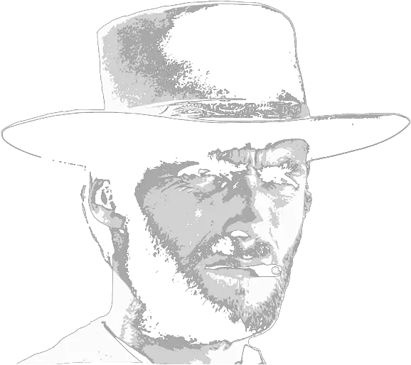 Clint Eastwood Black And White T Shirt For Sale By Filip Costume Hat Png Clint Eastwood Western Icon Collection