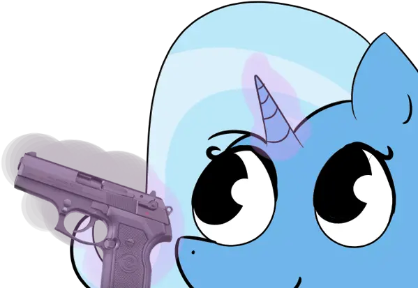Safe Trixie Pony Unicorn Delet Trigger Png Gun With Transparent Background