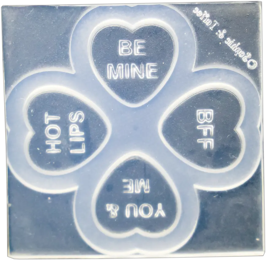 Candy Hearts Mold Conversation Hearts Candy Mold Png Candy Hearts Png