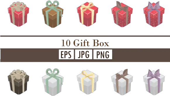 Gift Box Set B Graphic By Rfg Creative Fabrica Png Boxes Icon