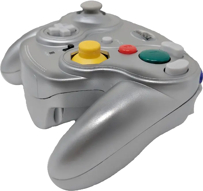 Old Skool Falcon Wireless Controller For Gamecube Silver Walmartcom Video Games Png Gamecube Controller Png