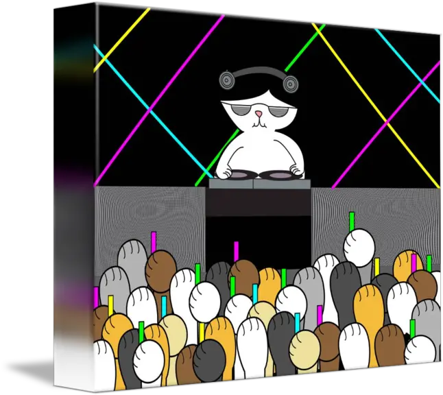 Kitty Cat Dj Dance Party Paws By Valerie Waters Language Png Cat Paws Png