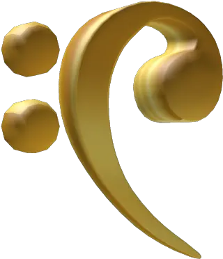 Golden Bass Clef Roblox Crescent Png Bass Clef Png