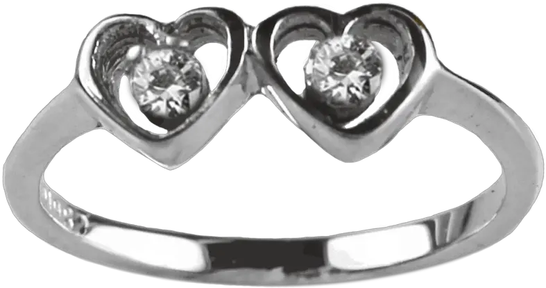 Download Hd 1 Mm Double Heart Engagement Ring Transparent Solid Png Double Heart Png