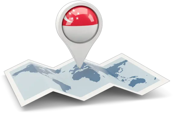 Round Pin With Map Illustration Of Flag Singapore Map Indonesia Icon Png Icon For Map