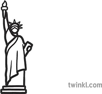 Statue Of Liberty Map Icon Landmark New York Usa Eyfs Black Illustration Png Map Of Usa Icon