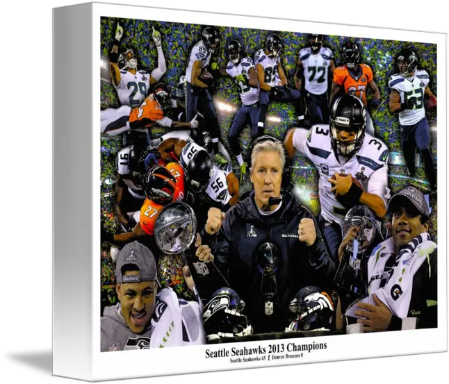 Seattle Seahawks Nfl Fooball Super Bowl Champions By Rich Image Player Png Seattle Seahawks Png