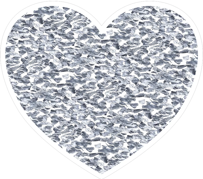 Heart Glitter Valentine Silver Glitter Heart Png Transparent Silver Glitter Png