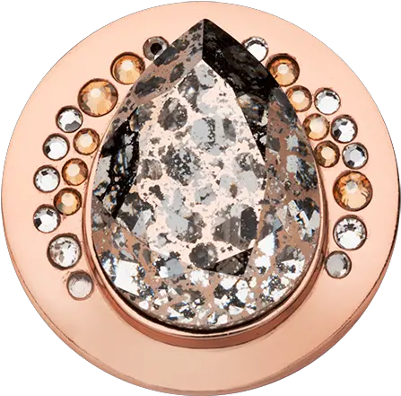 Rose Gold Plated Coin Diamond Png Teardrop Tattoo Transparent