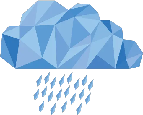 Polygonal Rainycloud Icon Myiconfinder Icon Png Raining Png