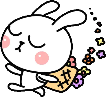 Cute Rabbit Sticker Cute Rabbit Bunny Discover U0026 Share Gifs Dot Png Cute Rabbit Icon