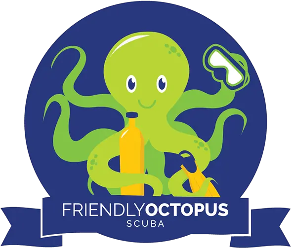 Friendly Octopus Scuba Logo Illustration Png Octopus Logo