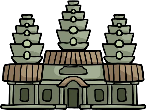 Angkor Wat Free Monuments Icons Khmer Empire Drawing Easy Png Green Anime Icon