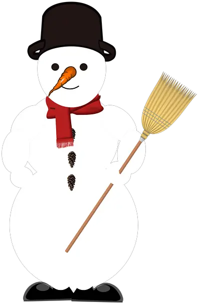 Snowman Snow Broom Top Broom Png Top Hat Icon