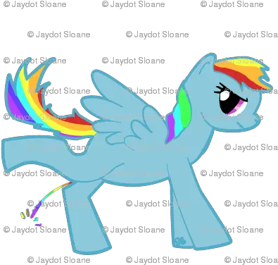 Download Hd Rainbow Pony Peeing Back Cartoon Png Rainbow Dash Png