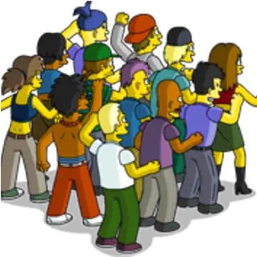 Tapped Out Wiki Cartoon Png Crowd Png