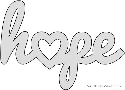 Hope Heart Pattern Template Stencil 1930866 Png Word Hope Coloring Page Heart Pattern Png