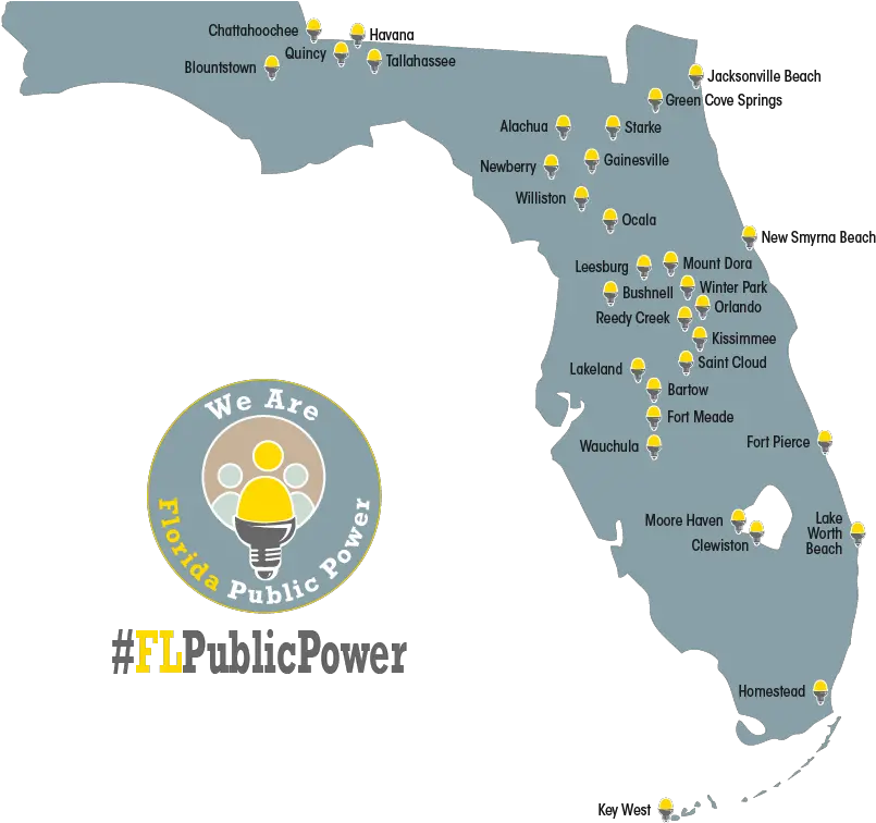 Florida Municipal Utility Map Png