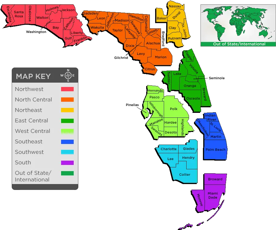 Fl Healthsource U2022 Bgs Providers Florida Department Of Law Enforcement Map Png Florida Map Png
