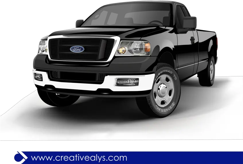 Download Vector Ford Realistic Black Pickup Truck Ford F150 2005 Png Pick Up Truck Png