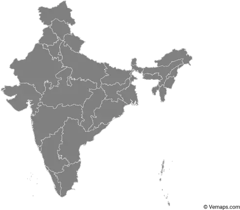 Grey Map Of India Map Of India States Grey Png India Map Png