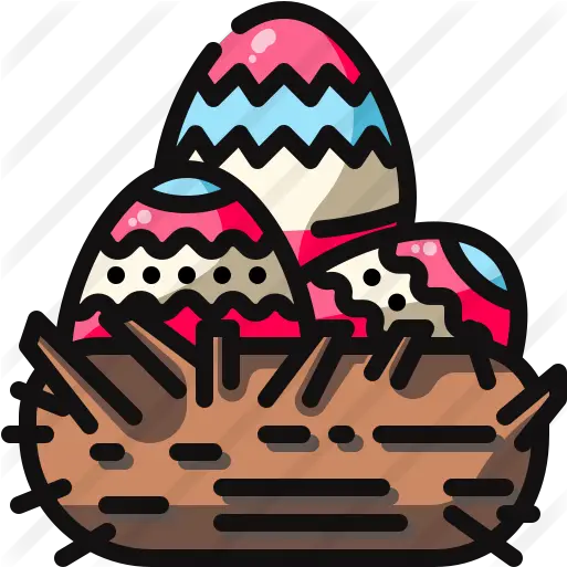 Easter Eggs Hard Png Nest Egg Icon